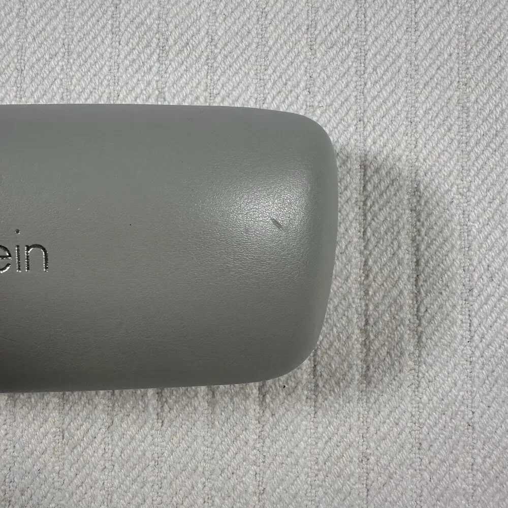 Calvin Klein Eyeglass & Sunglass Hard Case Gray Silver Clam Shell